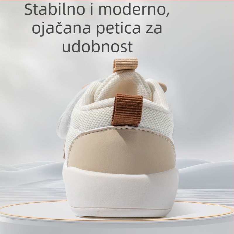 Bramiller Unisex cipele za učenje, gornji dio od pletene tkanine, Microfiber koža, prozračne, protivklizne, otporne na habanje, Velcro zatvarač, niski gornji dio