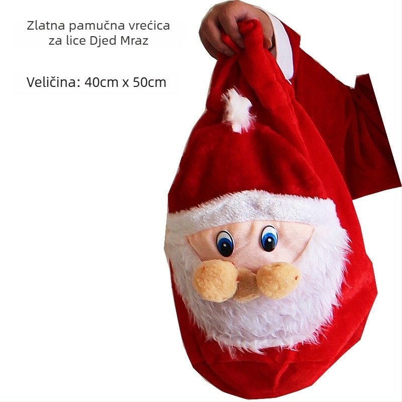 Kostim Djeda Božićnjaka za odrasle i djecu, tkanina, šivano, rekviziti za kostim, Le Qi