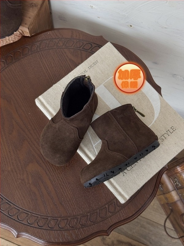 Dječje unisex Vintage čizme sa bočnim zatvaračem, velur na gornjem dijelu, gumeni đon