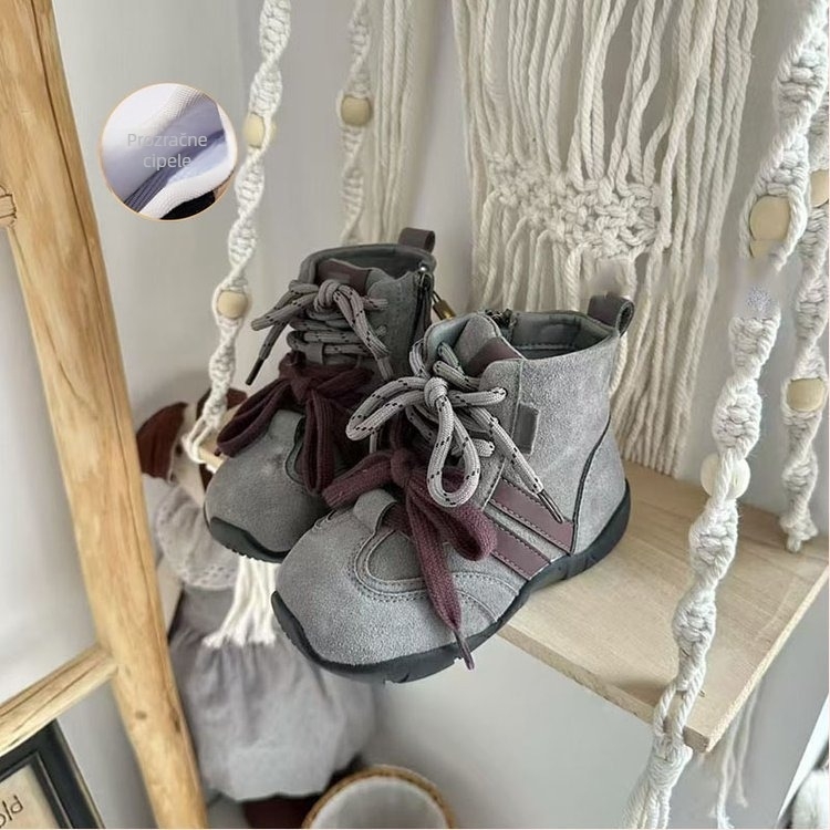 Dječje martinske čizme, unisex, jesen-zima, gornji dio od sintetičke kože, bočni zip, gumeni potplat