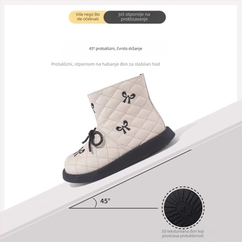 Tip proizvoda: Canyze dječje Martin čizme — princeza stil s mašnicom, bočni zip; gornji materijal: mikrovlakna koža; ulošak: prirodna koža; potplat: guma; niski kroj