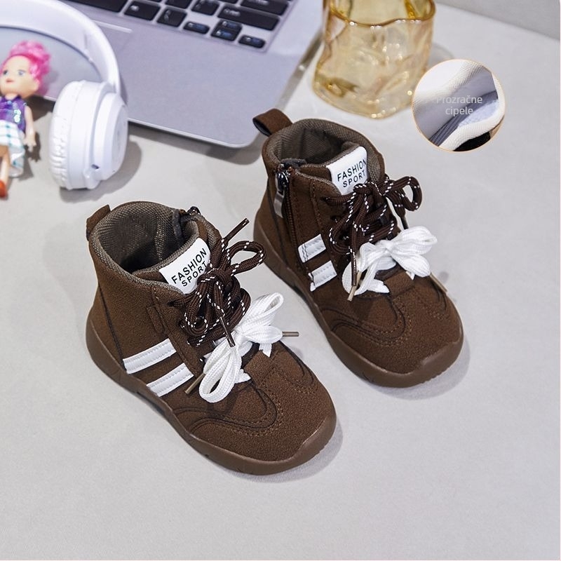 Dječje modne čizme od sintetičke kože, visokog kroja, za uzrast 1–6 godina, jesen 2025