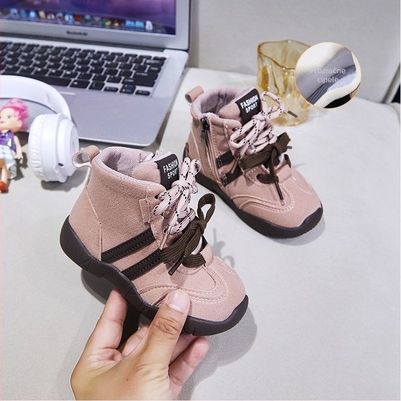 Dječje modne čizme od sintetičke kože, visokog kroja, za uzrast 1–6 godina, jesen 2025