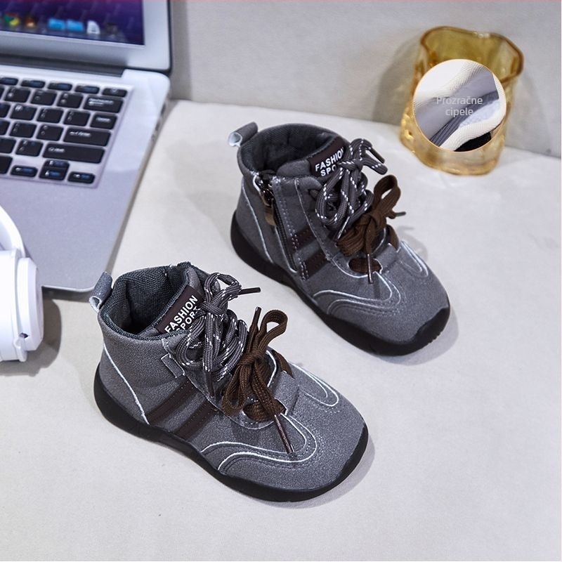 Dječje modne čizme od sintetičke kože, visokog kroja, za uzrast 1–6 godina, jesen 2025