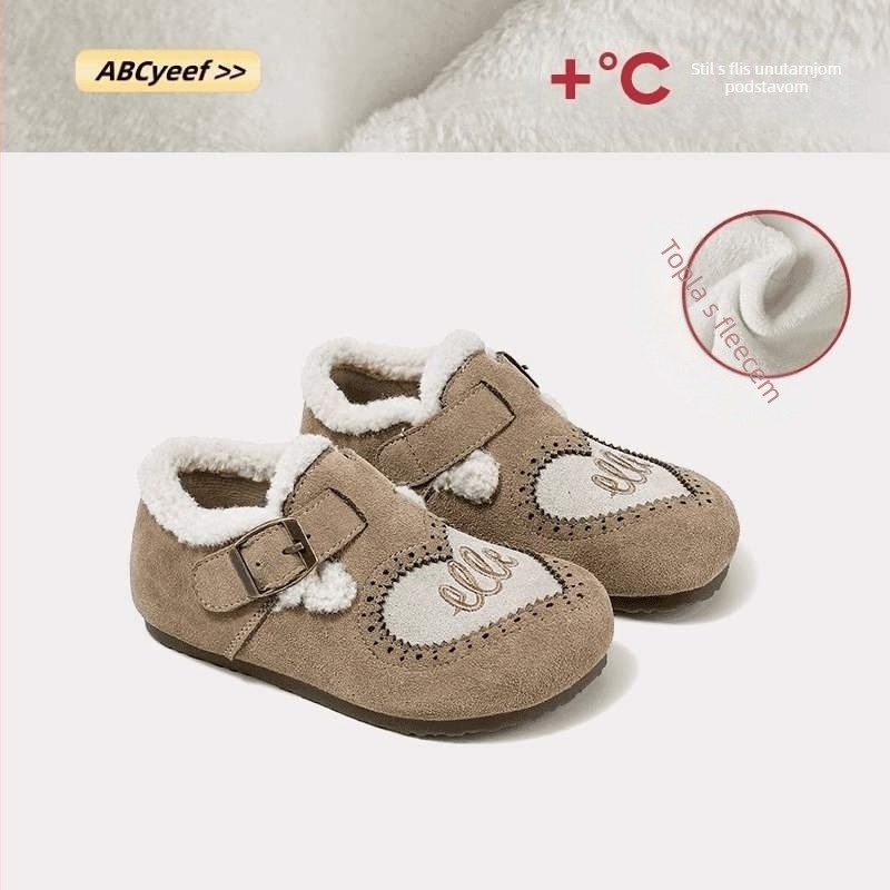 Dječje zimske čizme za uzrast 1–3 godine, gornji dio od kože, EVA potplat