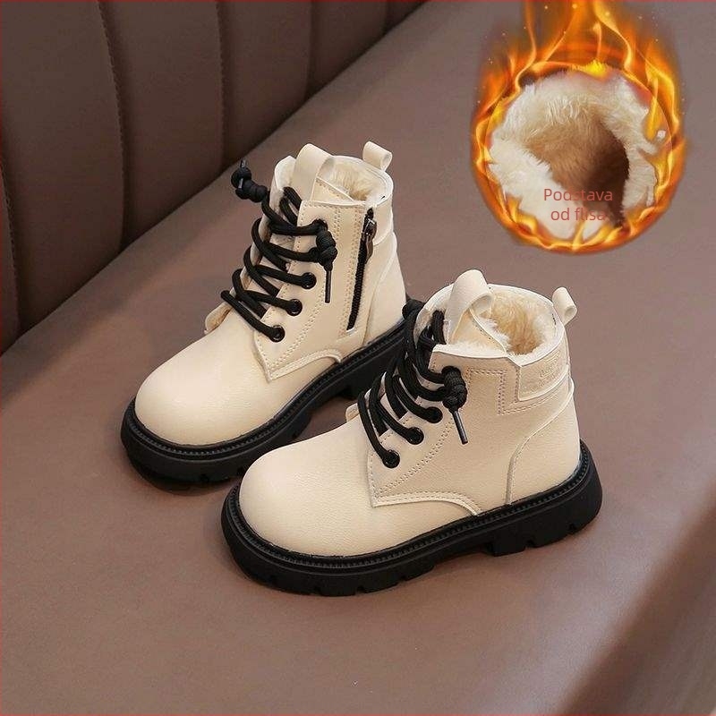 Zimske čizme za djecu 1–3 godine, gornji dio od sintetičke kože, gumeni đon, minimalistički stil