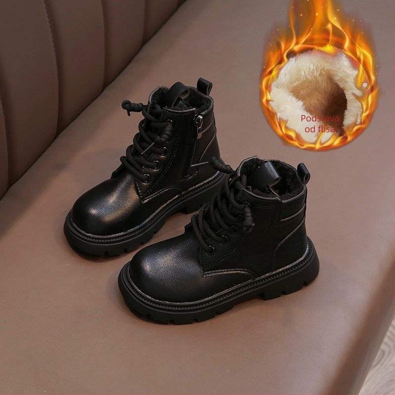 Zimske čizme za djecu 1–3 godine, gornji dio od sintetičke kože, gumeni đon, minimalistički stil