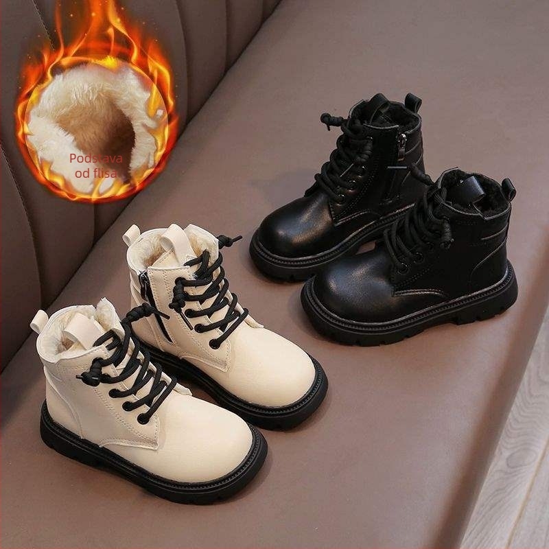 Zimske čizme za djecu 1–3 godine, gornji dio od sintetičke kože, gumeni đon, minimalistički stil