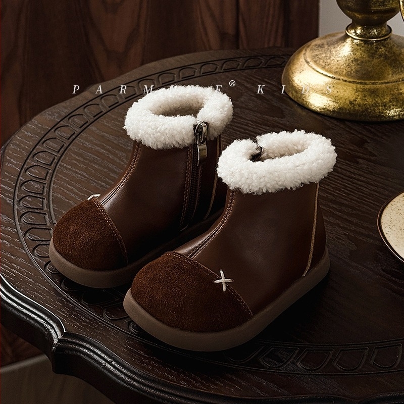 Martin čizme za djevojčice - Dvostruka koža goveda, flis podstava, debele, zima 2024