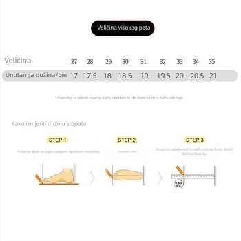 Dječje sandale za djevojčice s mašnicom, špičasti nos, Velcro zatvaranje, gornji dio Ultrafilm koža, gumeni potplat, stil princeza, uzrast 7–12 godina