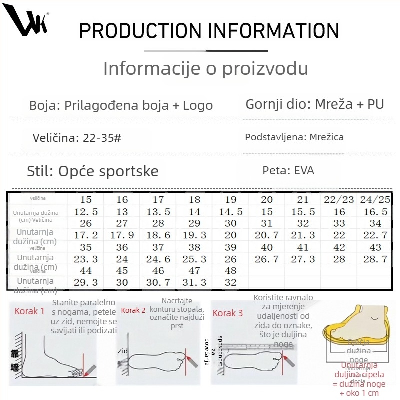 Dječje plažne sandale — gornji dio PU+mesh, Velcro kopča, EVA đon, unisex, za uzrast 4–12 godina