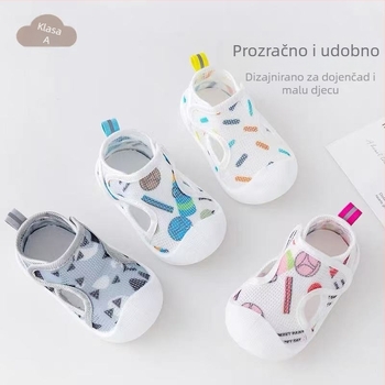 Ljetne dječje sandale s karikaturističkim motivom, prozračan mrežasti gornji dio, mekana potplata, protuklizne, 12-36 mjeseci