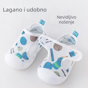 Ljetne dječje sandale s karikaturističkim motivom, prozračan mrežasti gornji dio, mekana potplata, protuklizne, 12-36 mjeseci