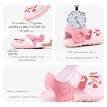 Neville unisex dječje sandale s EVA gornjim dijelom i potplatom, karikatura uzorak, slip-on sandale za plažu za dob 1–6 godina (ljeto 2025)