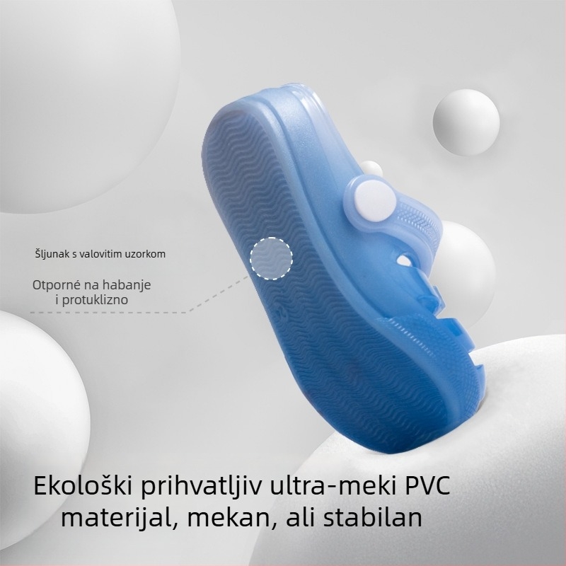 Unisex dječje Jelly sandale s gradijentom, dvostruko nošenje, PVC gornji dio i potplat, casual sandale za uzrast 1–6 godina