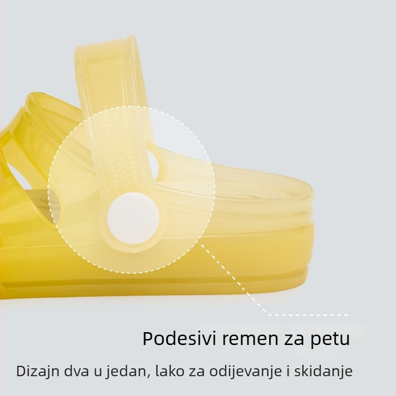 Unisex dječje Jelly sandale s gradijentom, dvostruko nošenje, PVC gornji dio i potplat, casual sandale za uzrast 1–6 godina