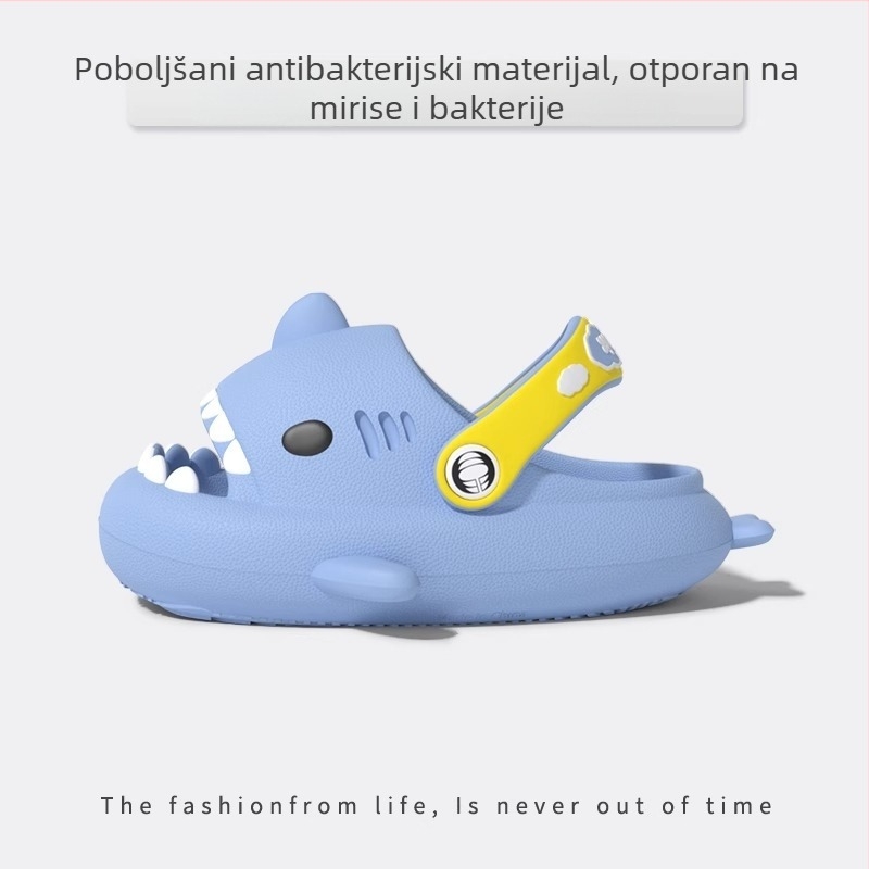 Antibakterijske dječje sandale s motivom ajkule, ljeto, EVA potplat