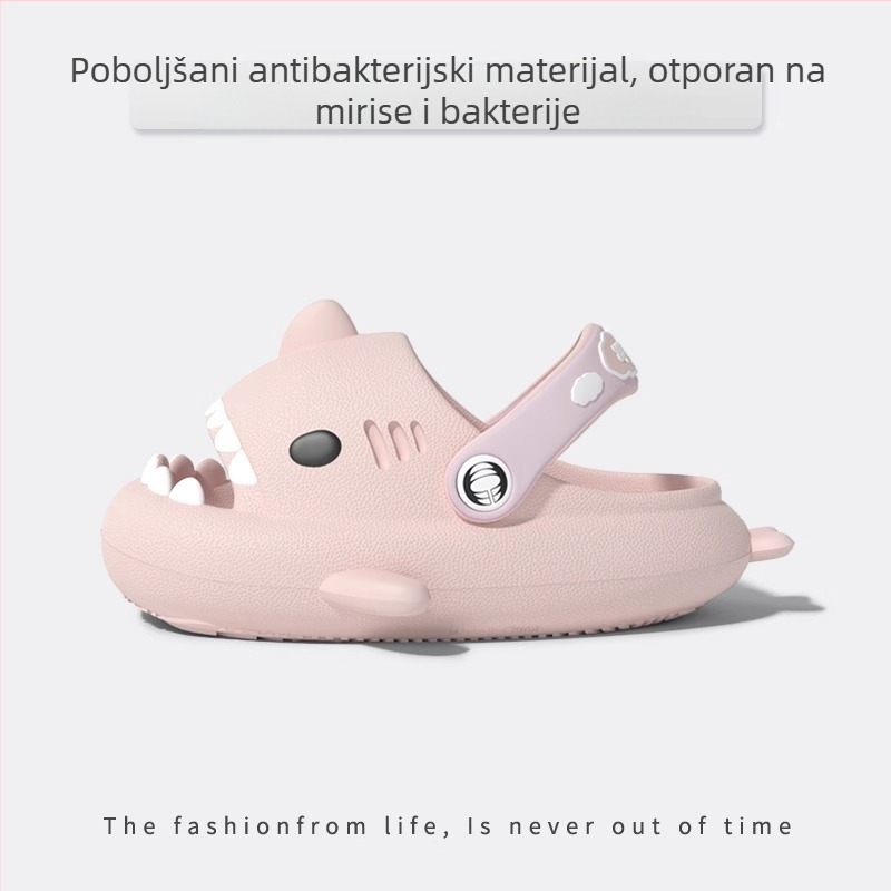 Antibakterijske dječje sandale s motivom ajkule, ljeto, EVA potplat