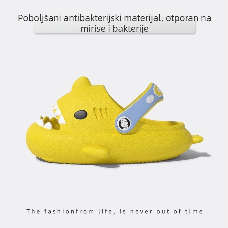 Antibakterijske dječje sandale s motivom ajkule, ljeto, EVA potplat