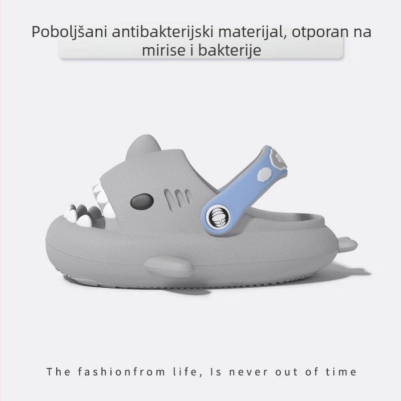 Antibakterijske dječje sandale s motivom ajkule, ljeto, EVA potplat