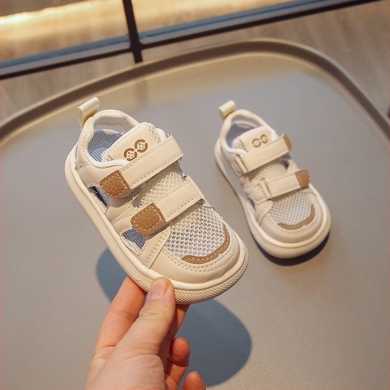 Sportske sandale za bebe i djecu 1-3 godine, prozračni mrežasti gornji dio, Velcro zatvarač, gumena protuklizna podloga, unisex