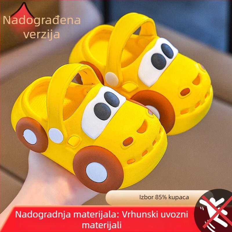 Unutarnje vodootporne sandale s zaštitnim prstom za bebe i djecu, prozračne EVA sandale za plažu, uzrast 2–7 godina