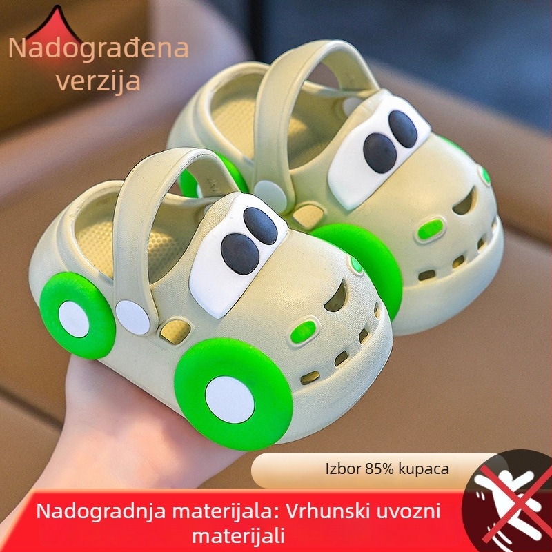 Unutarnje vodootporne sandale s zaštitnim prstom za bebe i djecu, prozračne EVA sandale za plažu, uzrast 2–7 godina