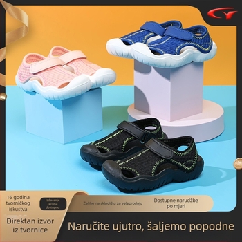 Dječje EVA sandale s zatvorenim prstom, ljeto, unisex, sandale za plažu s debelim potplatom