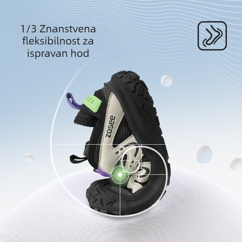 Dječje tenisice za trčanje – prozračni mrežasti gornji dio, lagane, ublažavanje udarca, gumena potplat – za uzrast 4–16 godina