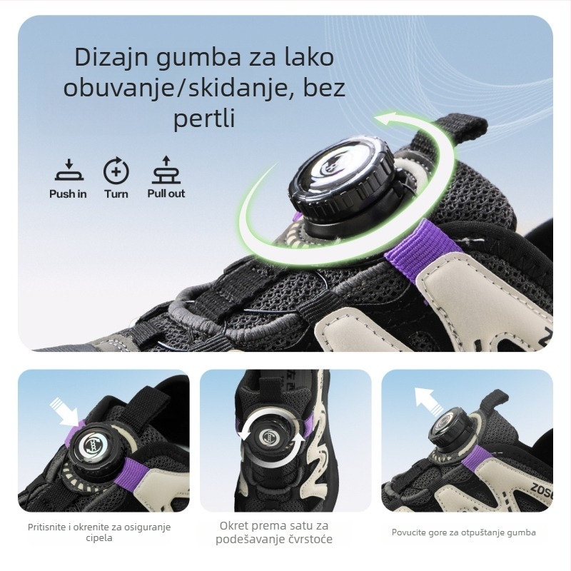 Dječje tenisice za trčanje – prozračni mrežasti gornji dio, lagane, ublažavanje udarca, gumena potplat – za uzrast 4–16 godina