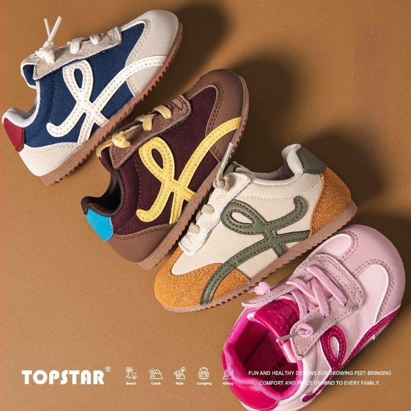 Topstar dječje tenisice - zatvaranje na Velcro, mekana potplat, gornji dio od platna, unisex, za uzrast 4–6 godina, porijeklo Wenzhou Zhejiang, jesen 2025, Forrest Gump model