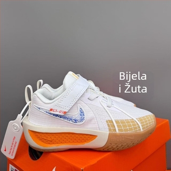 Dječje košarkaške tenisice GTcut3, niski profil, Velcro kopča, prozračni gornji dio od mreže, protuklizna gumena tabanica