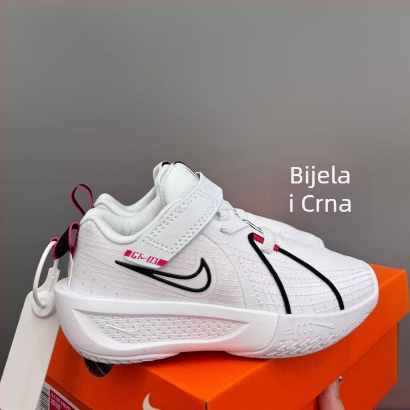 Dječje košarkaške tenisice GTcut3, niski profil, Velcro kopča, prozračni gornji dio od mreže, protuklizna gumena tabanica