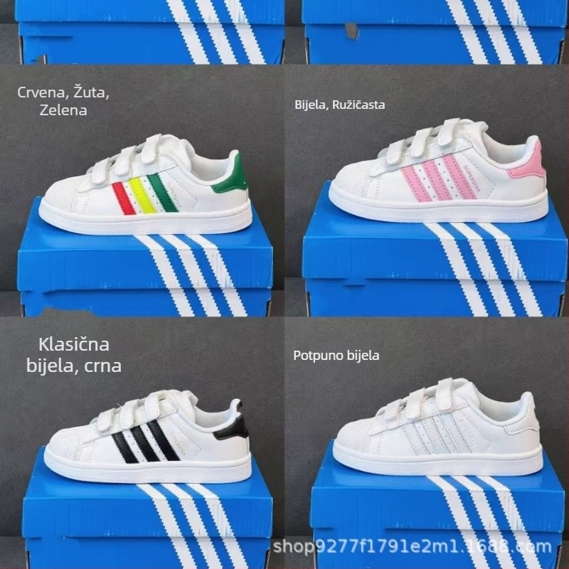 Klasične dječje cipele Gold Label: Slip-On s školjkastim vrhom i mekanom potplatom, unisex, s motivom tri lista