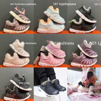 Caterpillar dječje tenisice s flis podstavom, zimske tople tenisice za dječake i djevojčice, slip-on tenisice