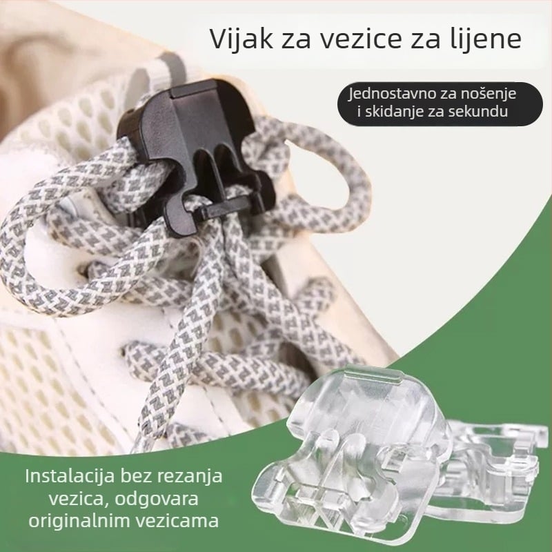 Spona za cipele bez vezivanja za tenisice - automatsko kopčanje, elastična kopča za pertle, za odrasle i djecu, sve sezone, sportski stil