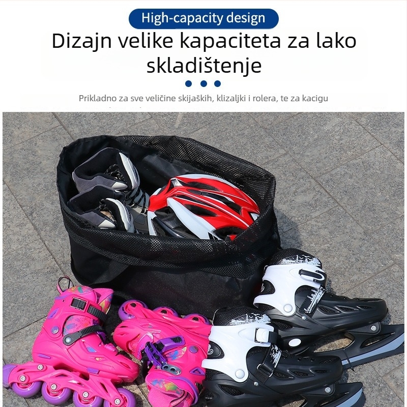 Kaixiu Torba za skijaške cipele i rolanje — prozračna torba za pohranu i organizator za djecu
