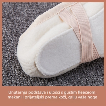 Dječje plesne cipele, platnena gornja, kožna potplata, debeli dizajn, za balet, moderni i latino ples