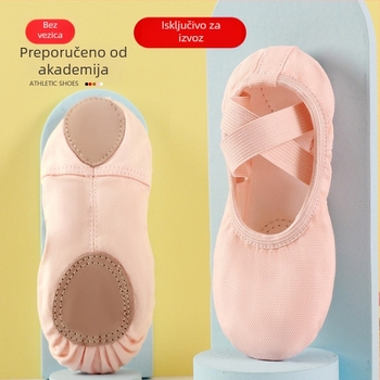 Dječje baletanke za djevojčice, kožna potplata, pamuk gornji dio, protuklizne, s dezodorizacijom i otpornošću na habanje