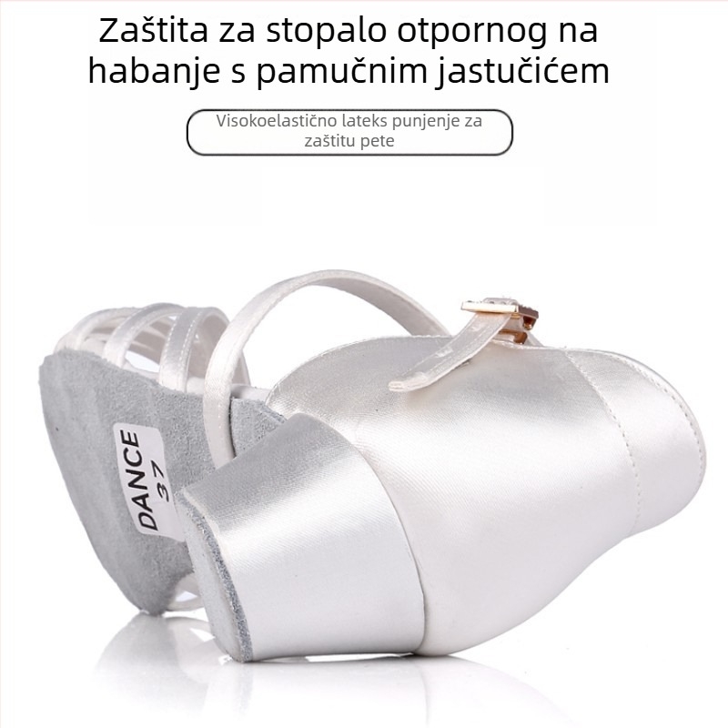 Dječje latino plesne cipele s mekanim potplatom, prozračne i lagane, niski potpetice, za djevojčice