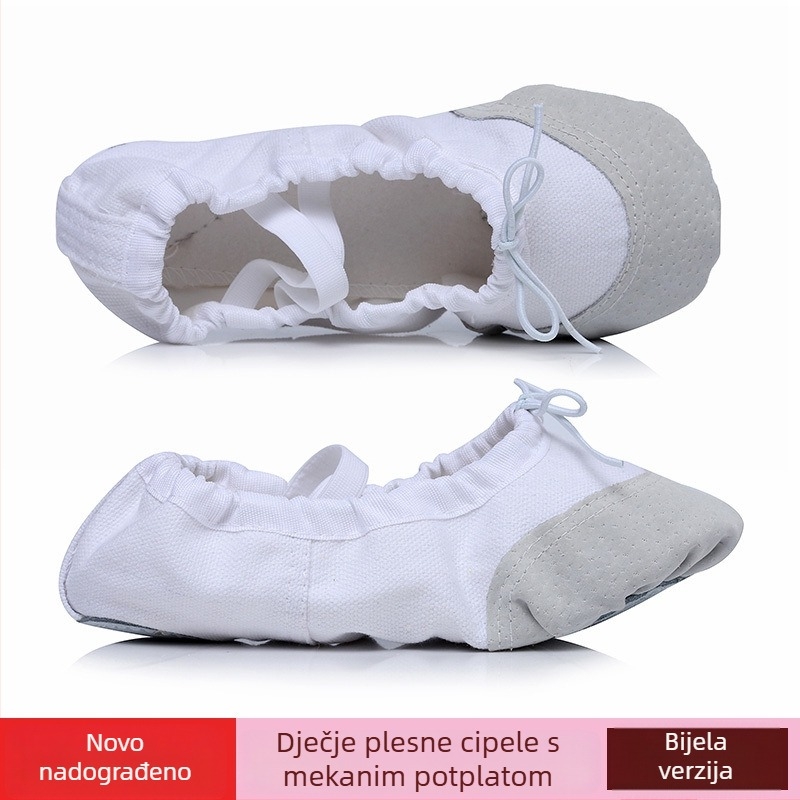 Ružičaste baletanke s mekim potplatom za vježbanje — za djevojčice, djecu, žene i muškarce, s dizajnom mačje šape