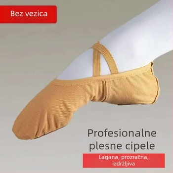 Plesne cipele za djecu – gornji dio od platna, đon od prave kože, prozračna i lagana
