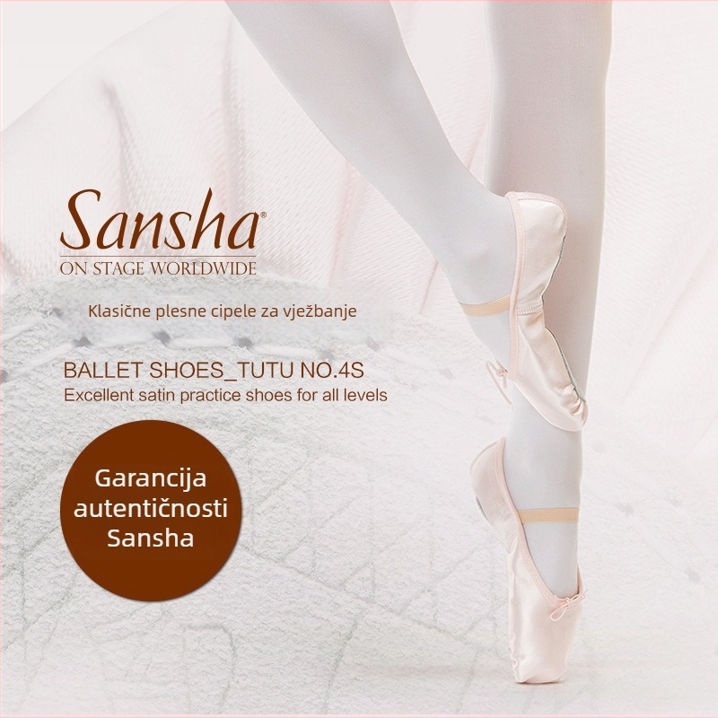 Baletanke za djevojčice – svilenkasti gornji dio, potplat od dvostruko složene kože krave, prozračne, lagane, za balet i kineski ples