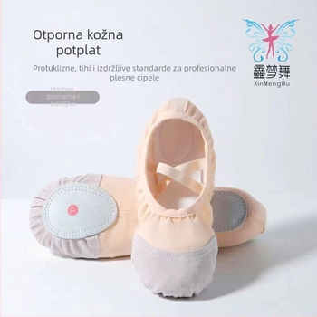 Dječje plesne cipele za balet, moderne i latino ples — unisex, mekana potplata, prozračne i lagane (gornji materijal: platno i pamuk; potplat: pamuk i platno; debljina: srednja)