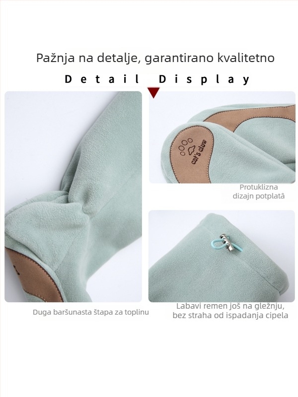 Plesne tenisice za zagrijavanje s flisom, protuklizna potplata, baletna vježba za odrasle žene, mekani potplat