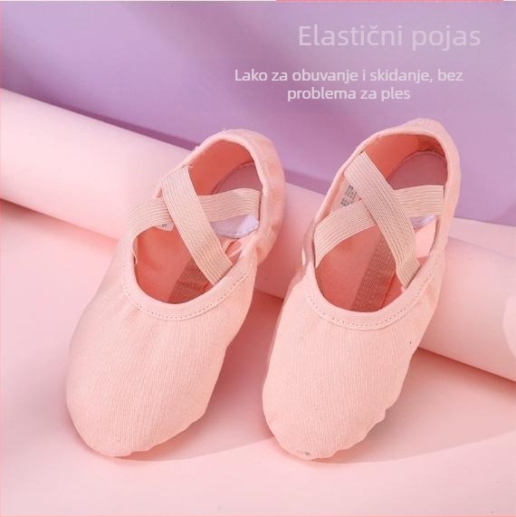 Plesne cipele – Unisex za odrasle, gornji dio od Lycra elastične tkanine, kožna potplata, balet i suvremeni ples (Sve sezone)