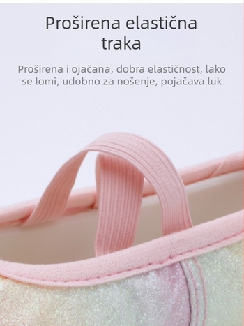 Aizoi dječje baletanke za djevojčice, kožna potplata, srednje debljine