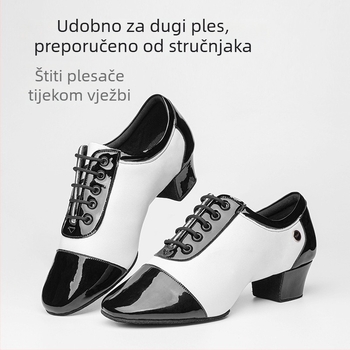 Latino plesne cipele za dječake, kravlja koža, kompozitna potplata