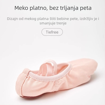 Dječje plesne cipele s mekanom potplatom, bez šnure, baletanke s dizajnom mačjih šapa za djecu i odrasle
