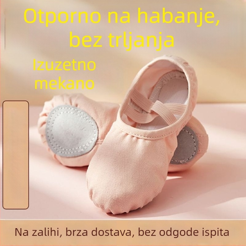 Dječje plesne cipele s mekanom potplatom, bez šnure, baletanke s dizajnom mačjih šapa za djecu i odrasle